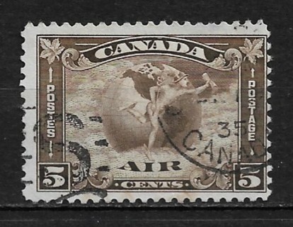 1930 Canada ScC2 Allegory-Air Mail Circles Globe used