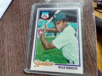 Willie Randolph All Star Yankees 1978 Topps