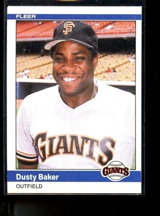 1984 FLEER UPDATE #U-5 DUSTY BAKER GIANTS