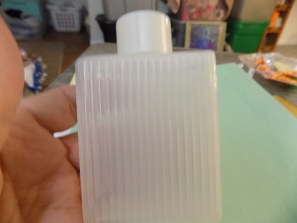 3 1/2 inch square ribbed refillable bottle with twist off lid