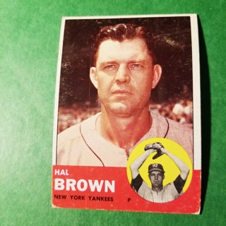 1963 - TOPPS BASEBALL CARD NO. 289 - HAL BROWN  - YANKEES