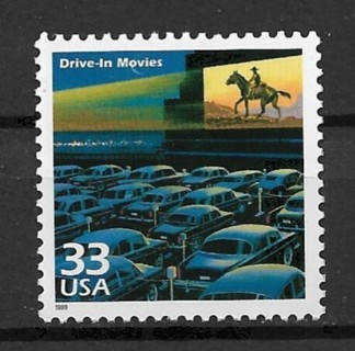 1999 Sc3187i Celebrate the Century: 1950s Drive-In Movies MNH
