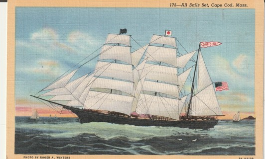 Vintage Used Postcard: 1949 Cape Cod, MA