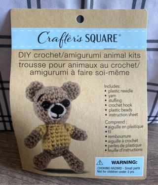 Crafter’s Square Bear Crochet Animal Kit New In Package