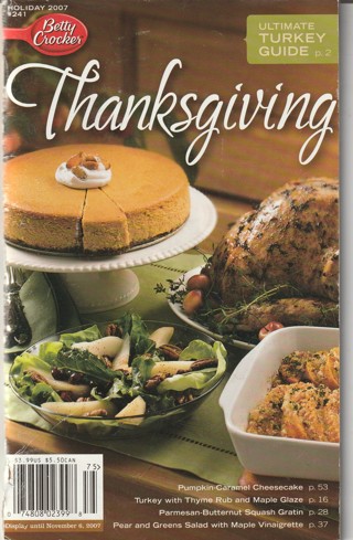 Vintage Cook Book, Magazine soft covered: Thanksgiving