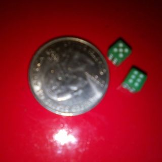 Worlds Smallest Dice-Green Read description before bidding