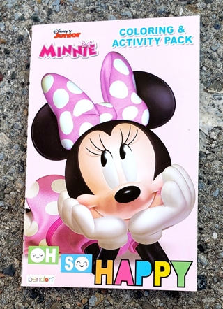 MINNIE MOUSE SMALL COLORING BOOK WITH STICKERS USE YOUR OWN CRAYONS 
