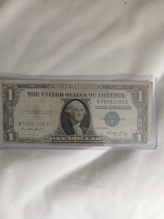 1935 e blue seal dollar bill