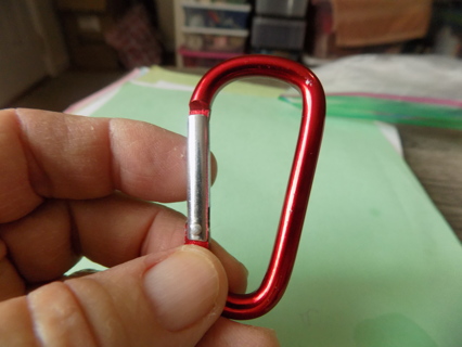 Red metal carbonier key ring 2 1/2 inch