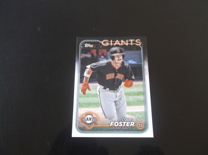 2024 Topps Pro Debut Cole Foster  card   # PD-132 San Jose Giants 