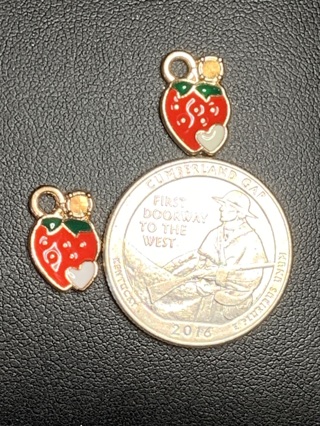 FRUIT CHARMS~#7~STRAWBERRIES~SET OF 2~FREE SHIPPING!