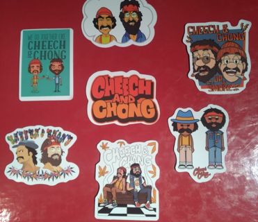 7- "CHEECH & CHONG STICKERS" (1 free sticker)