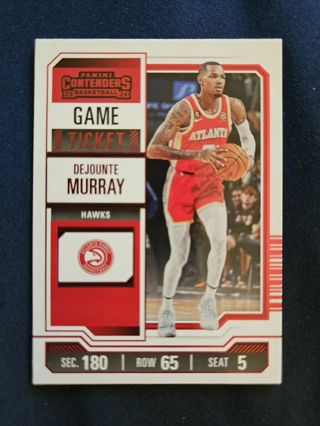 2023-24 Panini Contenders Game Ticket Red Dejounte Murray