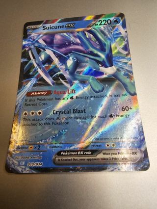 Pokemon Suicune EX 010/034 holo rare card