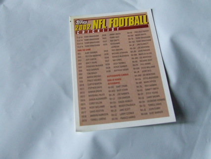 2002 Football Checklist Topps Card #4 of 4