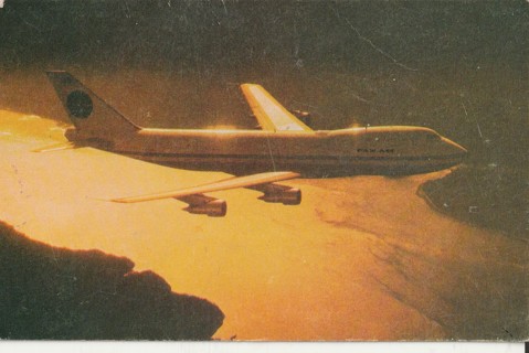 Vintage Unused Postcard: e: PanAm 747