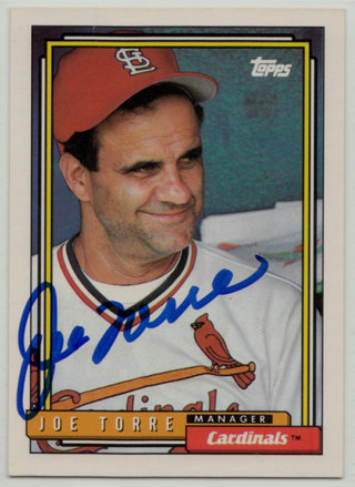 1992 Topps #549 - Joe Torre autograph card (lg)