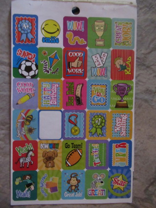 Fun sheet of  Colorful & Fun Assorted Stickers
