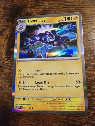 Pokemon Toxtricity holo rare card 072/197