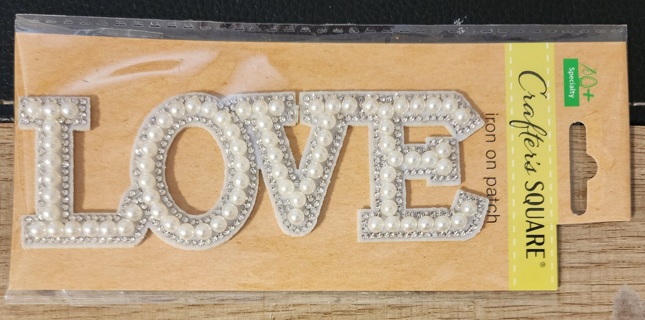 NEW - Crafter's Square - "LOVE" Iron On Patch