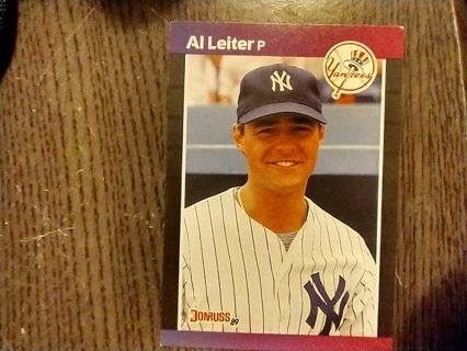 Al Leiter Yankees Donruss 1989