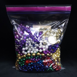 Mix Bag of 20 New Orleans Mardi Gras Beads Multi Colors FREE Shipping