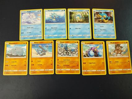 Pokemon Burning Shadows Water and Ground Cards