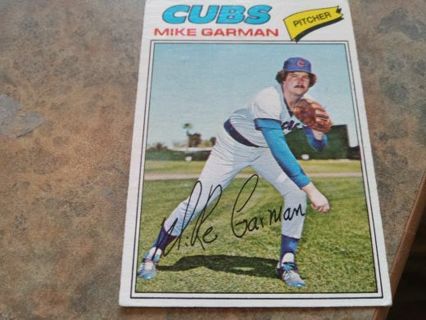 1977 TOPPS MIKE GARMAN CHICAGO CUBS BASEBALL CARD# 302