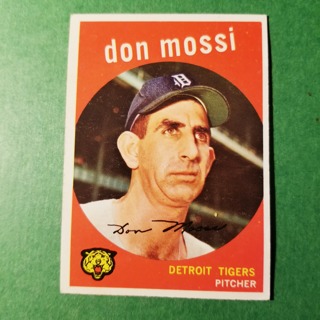 1959 - TOPPS EXMT - NRMT BASEBALL - CARD NO. 302 - DON MOSSI - TIGERS