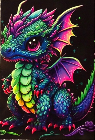 Baby Dragon  - 3 x 5” MAGNET - GIN ONLY