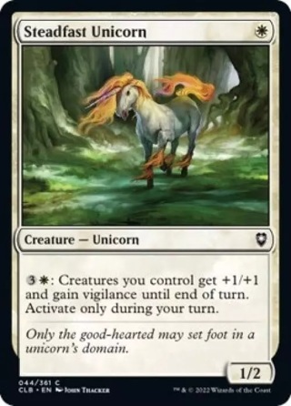 Steadfast Unicorn - Light Play English MTG