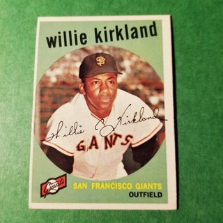 1959 - TOPPS BASEBALL CARD NO. 484 - WILLIE KIRKLAND - GIANTS