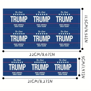 2pcs Trump Make America Great Again Water Bottle Labels Personal Campaign Stickers For Re Election