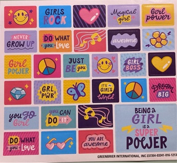 Girl power stickers