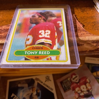 1980 topps tony reed football card 