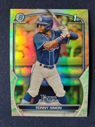 2023 Bowman Chrome Prospects Lunar Glow Refractor Ronny Simon