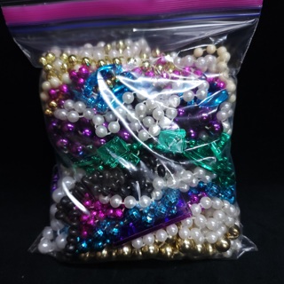Mix Bag of 21 New Orleans Mardi Gras Beads Multi Colors FREE Shipping