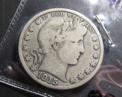  ★★ 1915-D BARBER HALF DOLLAR VG ★★ **90% SILVER** "BTTER DATE"