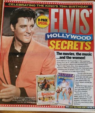 8 page Globe Pullout of Elvis! Jan. 2010