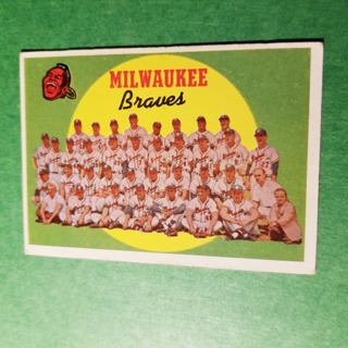 1959 TOPPS EXMT - NRMT BASEBALL CARD NO 419 -  MILWAUKEE TEAM - BRAVES - BV= $15