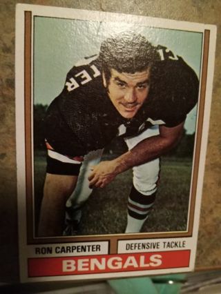 1974 TOPPS RON CARPENTER CINCINNATI BENGALS FOOTBALL CARD# 158