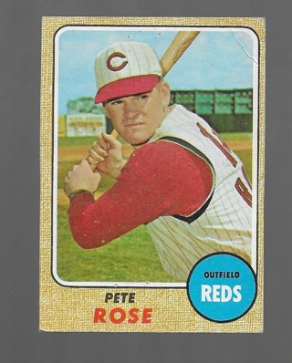 1968 TOPPS PETE ROSE #230 ($150. BV.)