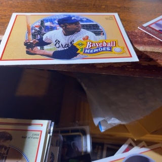 1991 upper deck baseball heroes 1966 move to Atlanta Hank Aaron baseball card 