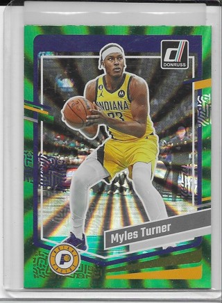 Myles Turner 2023-24 Donruss Holo Green Laser #12