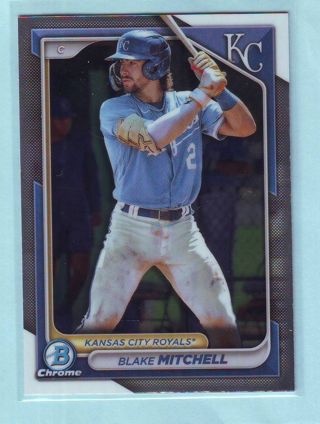 2024 Bowman Chrome Prospects Blake Mitchell Baseball Card # BCP-117 Royals