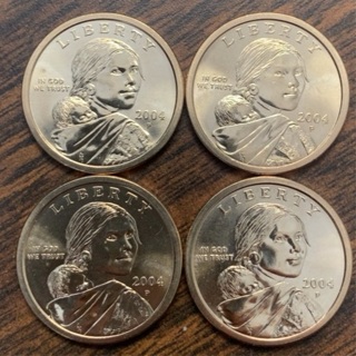 4 2004P Sacagawea dollars, BU