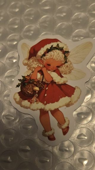 Cute Girl Christmas Sticker