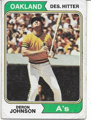 1974 TOPPS DERON JOHNSON CARD