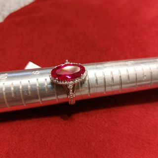 Sterling silver ruby ring new, size 8, retails $75