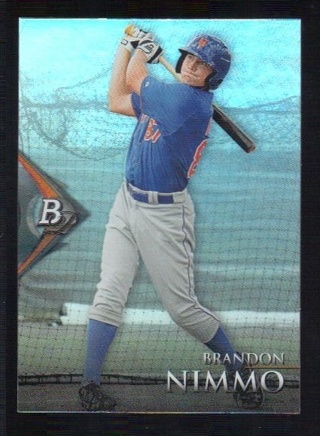 2014 Bowman Platinum Prospects Brandon Nimmo #BPP66 RC - New York Mets